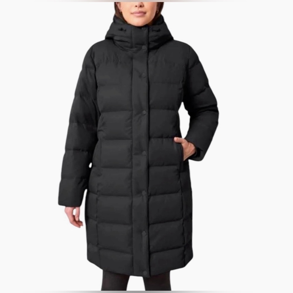 Mondetta Premium Down Parka 700 Fill Long Winter Coat Small Womens - Black